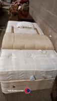 Single twin drawer divan bed with Miracoil 3 mattress and headboard - 2