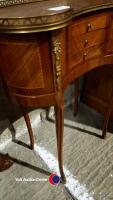 Kings wood occasional table with 3 drawers and brass embellishments - 5