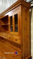 Quality Country Pine kitchen sideboard with display top, drawers and cupboards - 2