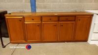 William Lawrence teak low sideboard with cupboards and drawers - 2