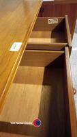 William Lawrence teak low sideboard with cupboards and drawers - 5