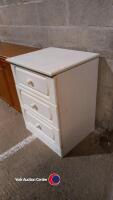 3-drawer white wood effect chest of drawers - 2