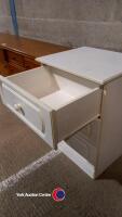 3-drawer white wood effect chest of drawers - 3