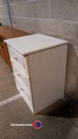 3-drawer white wood effect chest of drawers - 4