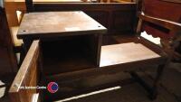 Oak telephone seat - 3