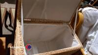 Large wicker storage trunk plus another storage basket - 2