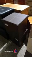 2 x brown square storage boxes - 2