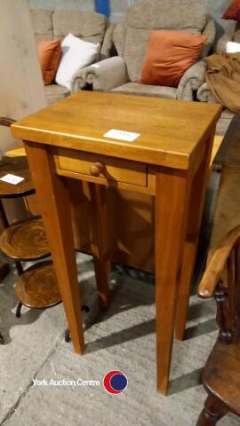 Oak side or hall table with drawer