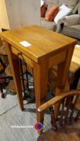 Oak side or hall table with drawer - 2