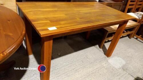 Rectangular oak dining table