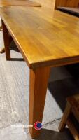 Rectangular oak dining table - 3