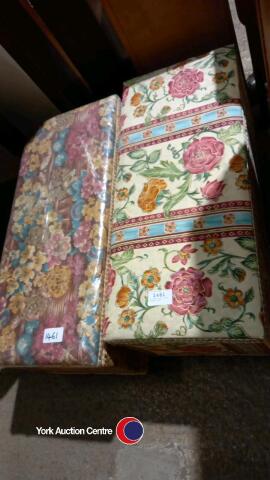 2 x decorative floral blanket boxes