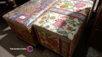 2 x decorative floral blanket boxes - 2