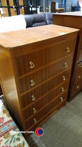 5-drawer chest of drawers with secret top compartment