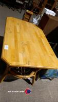 Wooden top bamboo table - 2