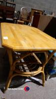 Wooden top bamboo table - 3