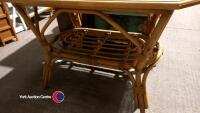 Wooden top bamboo table - 4