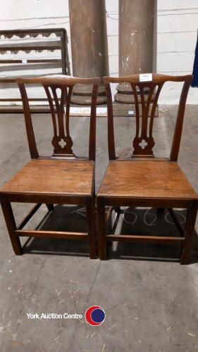 Pair of 18th century Chippendale style country chairs