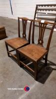 Pair of 18th century Chippendale style country chairs - 2