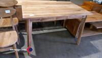 Solid teak dining table