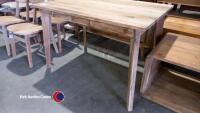 Solid teak dining table - 4