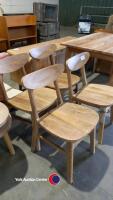 4 x solid teak chairs - 2