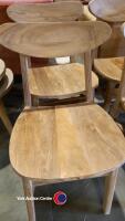 4 x solid teak chairs - 3