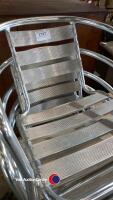 5 x stacking alloy chairs - 2