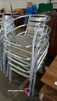 5 x stacking alloy chairs - 3