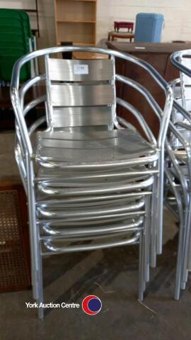 5 x stacking alloy chairs