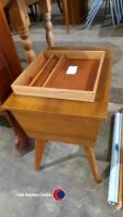 Wooden sewing box