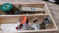 Small box of collectables including silver plate, old coins - 3