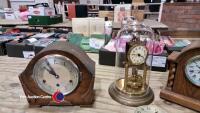 Box of clocks including anniversary clock with glass dome - 2