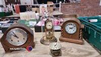 Box of clocks including anniversary clock with glass dome - 4