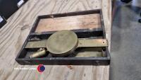 Antique surveyors compass in original (damaged) box