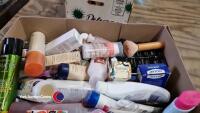 Box of miscellaneous toiletries