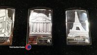 4 x brand new and boxed Zippo lighters, Sydney, London, Berlin, Paris - 3