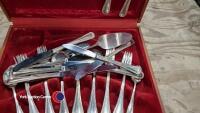 Wooden boxed canteen of 6-place EPNS cutlery - 2