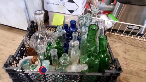 Vintage glass bottles