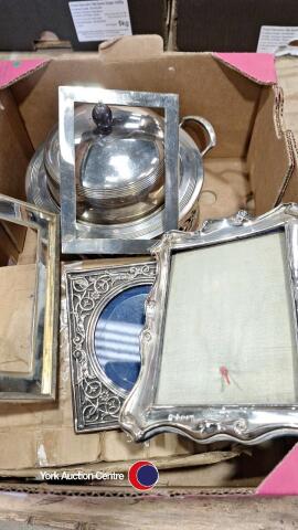 4 x Silver frames 1 stamped and 1 small tankard