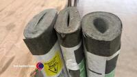 3 x flat green mineral felt - 3