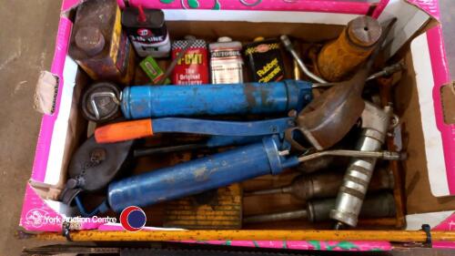 Grease guns and cans etc