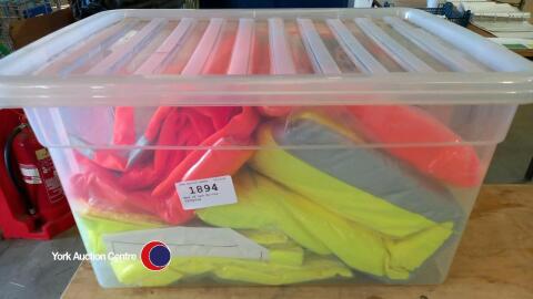 Box of new Hi-vis clothing