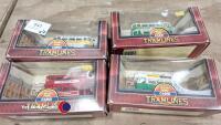 4 x boxed Corgi tramline vehicles