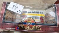 4 x boxed Corgi tramline vehicles - 4