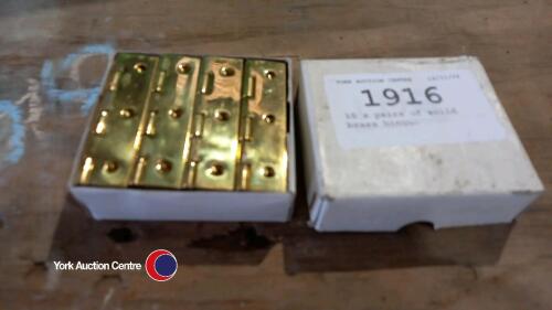 10 x pairs of solid brass hinges