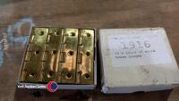 10 x pairs of solid brass hinges - 2