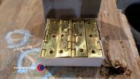 10 x pairs of solid brass hinges - 2