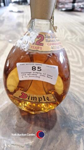 Vintage Dimple 12 year old whiskey, John Haig & Co Scotland