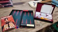 Boxed Mah-jong and backgammon games